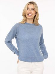 Zwillingsherz Kaszmirowy sweter w kolorze niebieskim rozmiar: XL. Niebieskie swetry Zwillingsherz, xl, bez wzorów, z kaszmiru, bez ramiączek. Za 329.95 zł.