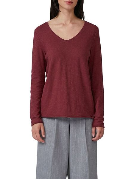S.Oliver Koszulka w kolorze bordowym rozmiar: 36. Czerwone bluzki S.Oliver, s, bez wzorów, z bawełny, bez kołnierzyka, bez ramiączek. Za 59.95 zł.