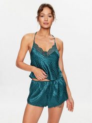 Hunkemöller Koszulka piżamowa 203227 Niebieski Comfortable Fit. Niebieskie koszule nocne Hunkemöller, xxl, bez wzorów, z syntetyku, bez ramiączek. Za 89.99 zł.