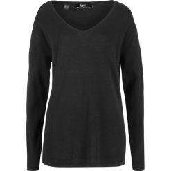 Luźniejszy sweter bonprix czarny. Swetry marki bonprix. Za 69.99 zł.