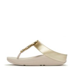 Klapki damskie FitFlop Halo. Szare klapki FIT FLOP, bez wzorów, z materiału, bez obcasa. Za 571.50 zł.
