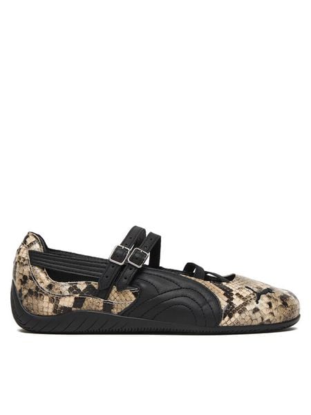 Puma Baleriny Speedcat Ballet Snake Wns 405326 01 Brązowy. Brązowe baleriny Puma, bez wzorów, ze skóry, bez obcasa. Za 291.99 zł.