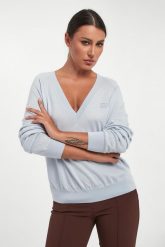 Sweter damski z wełną i jedwabiem ELISABETTA FRANCHI. Swetry Elisabetta Franchi, bez wzorów, z wełny, bez ramiączek. Za 1,559.00 zł.