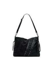 Desigual Torebka Tango Patch Lei 25WAXP79 Czarny. Czarne torebki klasyczne Desigual, bez wzorów, ze skóry, bez dodatków. Za 429.99 zł.