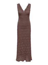 ONLY Sukienka wieczorowa Albina 15372795 Brązowy Regular Fit. Brązowe sukienki Only, xs, bez wzorów, z syntetyku, wizytowe, bez kołnierzyka, bez ramiączek. Za 169.99 zł.