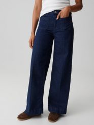 OPUS Dżinsy - Wide Leg fit - w kolorze granatowym rozmiar: 40/L32. Niebieskie jeansy Opus, l, bez wzorów. Za 237.17 zł.