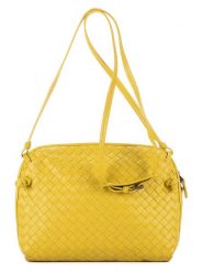 Bottega Veneta Skórzana torebka w kolorze żółtym - 22 x 19 x 4 cm rozmiar: onesize. Żółte torby na ramię Bottega Veneta, bez wzorów, z materiału, na ramię, bez dodatków. Za 4,045.99 zł.
