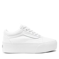 Tenisówki Vans. Białe trampki Vans, bez wzorów, bez zapięcia. Za 229.99 zł.