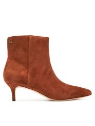 LAUREN RALPH LAUREN Botki 802967779002 Brązowy. Brązowe botki Lauren Ralph Lauren, bez wzorów, ze skóry, bez obcasa, na szpilce, bez zapięcia. Za 839.99 zł.
