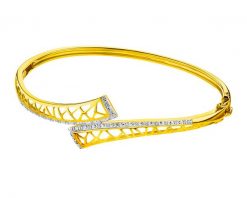 Bransoletka z żółtego złota z diamentami - 0,10 ct - próba 585. Żółte bransoletki Apart, z diamentem, złote. Za 8,690.00 zł.