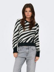 ONLY Sweter w kolorze czarno-białym rozmiar: S. Białe swetry Only, s, bez wzorów, bez ramiączek. Za 94.95 zł.