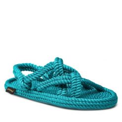 Sandały Bohonomad. Niebieskie sandały Bohonomad, bez wzorów, bez obcasa, na płaskiej podeszwie, bez zapięcia. Za 249.99 zł.