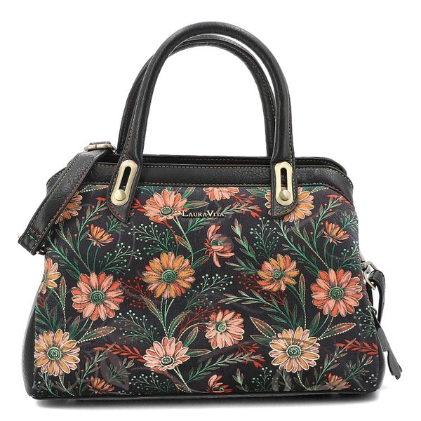 Czarny Kuferek Laura Vita Elegancka Torebka Damska. Czarne torby na ramię Laura Vita, bez wzorów, eleganckie, na ramię, bez dodatków. Za 271.99 zł.