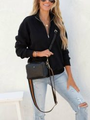 Milan Kiss Bluza w kolorze czarnym rozmiar: L. Czarne bluzy Milan Kiss, l, bez wzorów, bez kaptura. Za 109.78 zł.