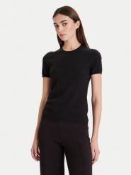 Calvin Klein T-Shirt LV044D308G Czarny Slim Fit. Czarne t-shirty Calvin Klein, xs, bez wzorów, z syntetyku, bez kołnierzyka, bez ramiączek. Za 429.99 zł.