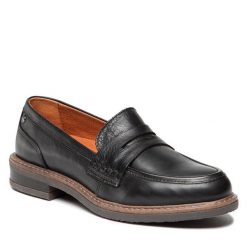 Lordsy Pikolinos. Czarne lordsy Pikolinos, bez wzorów, bez obcasa, bez zapięcia. Za 319.99 zł.