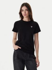 Guess Jeans T-Shirt W4YI10 J1314 Czarny Regular Fit. Czarne t-shirty Guess Jeans, xxl, z aplikacjami, z bawełny, bez kołnierzyka, bez ramiączek. Za 129.99 zł.