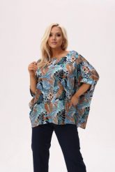 Kimonowa bluzka Tropicana - barwy natury, lekkość i egzotyczny styl PLUS SIZE XXL. Bluzki Moda Size Plus Iwanek, l, bez wzorów, z elastanu, eleganckie, bez kołnierzyka, plus size, bez ramiączek. Za 199.90 zł.
