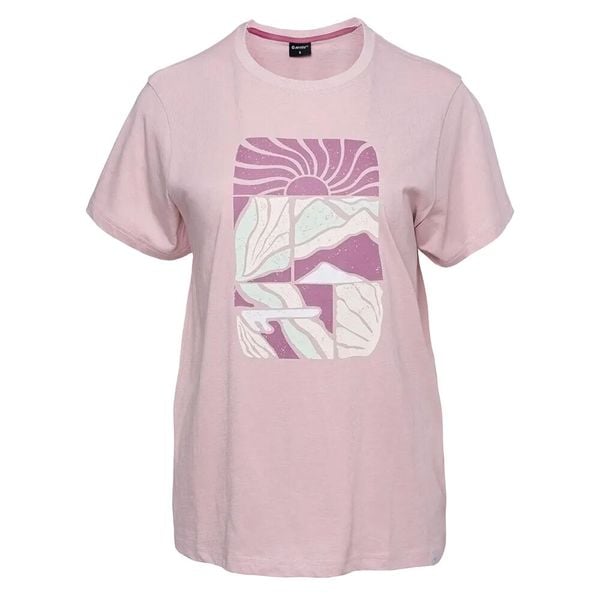 T-shirt Damski Gladys. Czerwone t-shirty Hi-tec, bez wzorów, bez kołnierzyka, bez ramiączek. Za 89.99 zł.