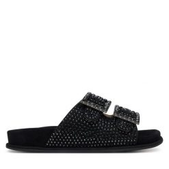 Klapki Alma En Pena. Czarne klapki Alma en Pena, bez wzorów, bez obcasa. Za 539.99 zł.