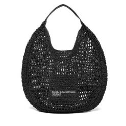 Torebka Karl Lagerfeld Jeans. Czarne torebki klasyczne Karl Lagerfeld Jeans, bez wzorów, z jeansu, bez dodatków. Za 429.99 zł.