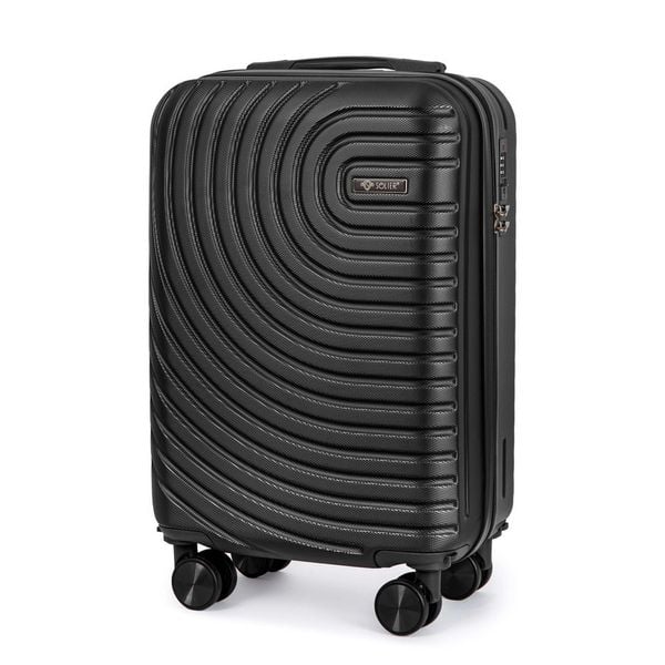 Walizka podróżna mała S ABS SOLIER AVENTOR STL1064 BLACK 20" S. Czarne walizki bez wzorów, małe. Za 129.00 zł.