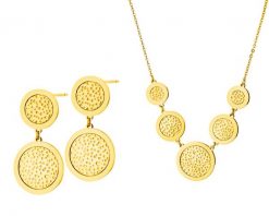 Kolczyki i naszyjnik ze stali szlachetnej - komplet. Naszyjniki Elixa, ze stali. Za 359.00 zł.