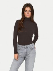 ONLY Golf Karol 15165075 Brązowy Slim Fit. Brązowe golfy Only, m, bez wzorów, z wiskozy, bez ramiączek. Za 149.99 zł.