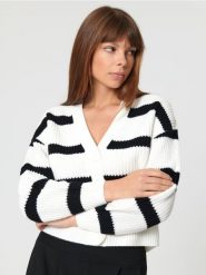 Kardigan dzianinowy - wielobarwny. Kardigany Sinsay, l, bez wzorów, z dzianiny. Za 45.99 zł.