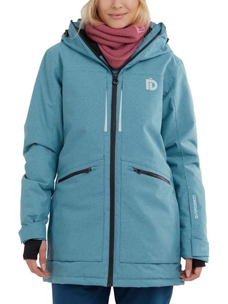 Kurtka narciarska damska Fundango Pemberton Allmountain. Niebieskie kurtki narciarskie FUNDANGO, m, bez wzorów, z materiału, bez kaptura, narciarskie. Za 599.00 zł.