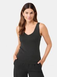 Gerry Weber Top w kolorze czarnym rozmiar: 44. Czarne topy Gerry Weber, bez wzorów, bez kołnierzyka, bez ramiączek. Za 122.96 zł.