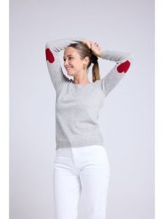 Maison Héritage Cashmere Kaszmirowy sweter w kolorze szarym rozmiar: XL. Szare swetry Maison Héritage Cashmere, xl, bez wzorów, z kaszmiru, bez ramiączek. Za 480.90 zł.