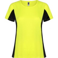 Damska Koszulka Sportowa Z Krótkim Rękawem Shanghai. Czarne koszulki sportowe ROLY, bez wzorów, bez ramiączek, na jogę i pilates. Za 38.99 zł.