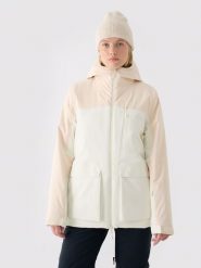 4F Kurtka narciarska w kolorze kremowym rozmiar: XL. Brązowe kurtki narciarskie 4f, m, bez wzorów, bez kaptura, narciarskie. Za 253.54 zł.
