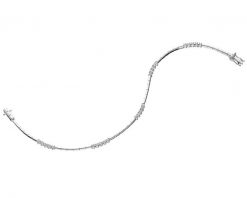 Bransoletka z białego złota z brylantami - 18 cm - - 0,15 ct - próba 585. Białe bransoletki Apart, z brylantem, złote. Za 6,690.00 zł.