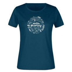 Damska koszulka Jm Winter Petrol Blue. Niebieskie bluzki YB SPORTS, m, bez wzorów, z bawełny, eleganckie, bez kołnierzyka, bez ramiączek. Za 132.99 zł.