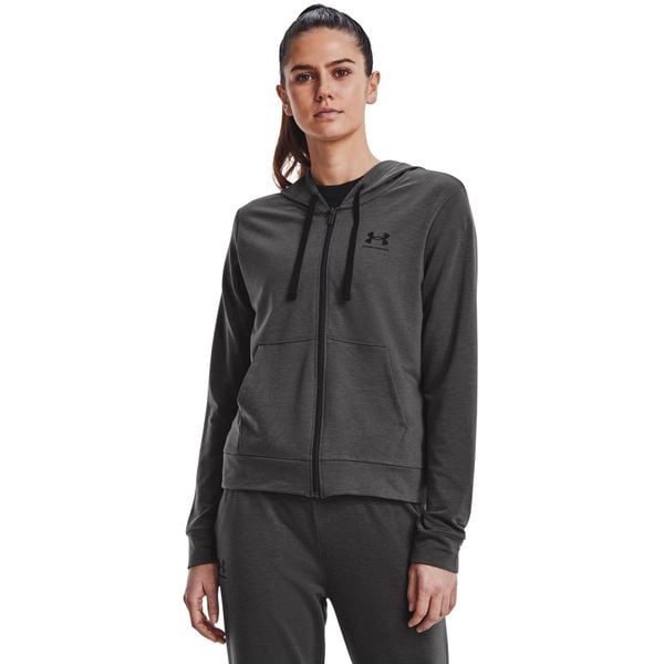 Bluza Kobieta Under Armour Rival Terry szary. Czarne bluzy Under Armour, xl, bez wzorów, z dzianiny, z kapturem. Za 307.20 zł.