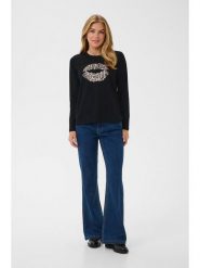 CULTURE Koszulka w kolorze czarnym rozmiar: XL. Czarne bluzki Culture, xl, bez wzorów, bez kołnierzyka, bez ramiączek. Za 78.99 zł.