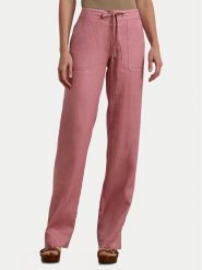 LAUREN RALPH LAUREN Spodnie materiałowe 200735136022 Różowy Regular Fit. Czerwone spodnie materiałowe Lauren Ralph Lauren, bez wzorów, ze lnu. Za 579.99 zł.