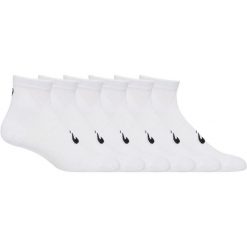 Skarpetki Asics Quarter (x6). Białe skarpety Asics, bez wzorów. Za 138.50 zł.