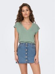 ONLY T-Shirt Free 15287041 Zielony Regular Fit. Zielone t-shirty Only, l, bez wzorów, z syntetyku, bez kołnierzyka, bez ramiączek. Za 69.99 zł.