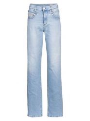 Herrlicher Dżinsy "Breezy" - Straight fit - w kolorze błękitnym rozmiar: W27/L32. Niebieskie jeansy Herrlicher, l, bez wzorów, z podwyższonym stanem. Za 197.63 zł.