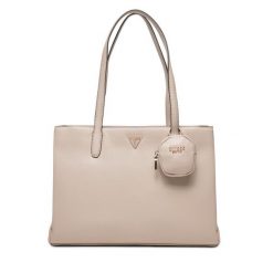 Torebka Guess. Białe shopper Guess, z aplikacjami, bez dodatków. Za 269.99 zł.