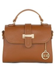 Mia Tomazzi Skórzana torebka "Diomede" w kolorze jasnobrązowym - 24 x 20 x 12 cm rozmiar: onesize. Brązowe torby na ramię Mia Tomazzi, bez wzorów, z materiału, przez ramię, bez dodatków. Za 217.99 zł.