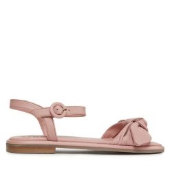Sandały Ted Baker. Czerwone sandały Ted Baker, bez wzorów, bez obcasa, na płaskiej podeszwie, bez zapięcia. Za 299.99 zł.