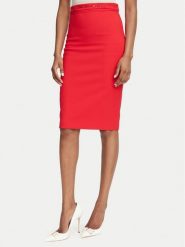 Elisabetta Franchi Spódnica ołówkowa GO-223-66E2-V320 Czerwony Slim Fit. Czerwone spódnice Elisabetta Franchi, bez wzorów, z syntetyku, ołówkowe. Za 1,369.00 zł.