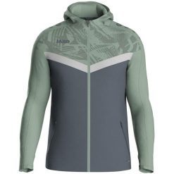 Bluza dresowa z kapturem zapinana na zamek Jako Iconic. Szare bluzy JAKO, s, bez wzorów, z dresówki, z kapturem. Za 214.25 zł.
