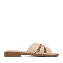 Klapki Lasocki. Brązowe klapki Lasocki, bez wzorów, bez obcasa. Za 149.99 zł.