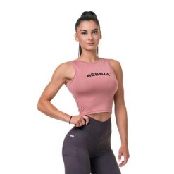 Tank Top treningowy damski NEBBIA Fit & Sporty. Czerwone topy Nebbia, xs, bez wzorów, bez kołnierzyka, bez ramiączek. Za 69.99 zł.
