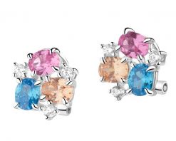 Kolczyki srebrne z cyrkoniami. Szare kolczyki Apart, z cyrkonią, srebrne. Za 199.00 zł.